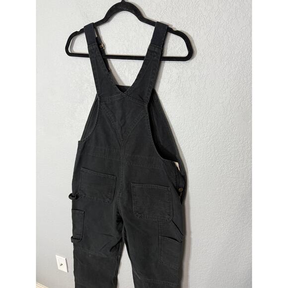 Carhartt Duck Bib Overalls Black Size Small - Picture 4 of 9